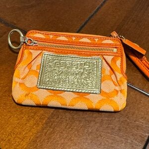 Coach Poppy Zippered Wristlet